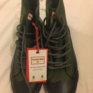 Hunter for Target Green Canvas High Top Sneakers